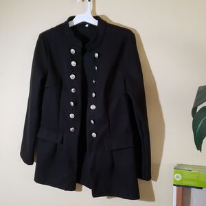 Black Double-Breasted Women's Jacket